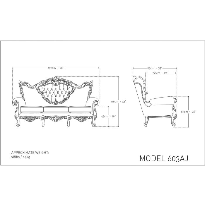 Victorian Sofa | Custom | 603A