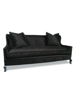 Devon Black Velvet Sofa