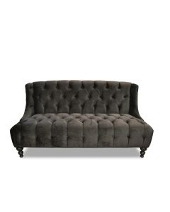 Regency Black Tufted Sofa
