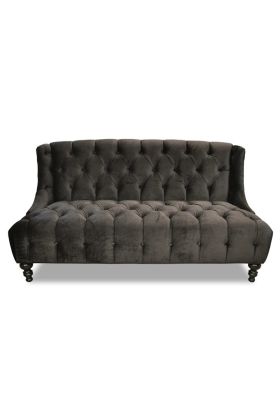 Regency Black Tufted Sofa