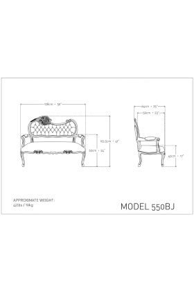 Victorian Settee | Custom | 550B