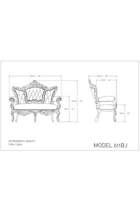 Victorian Loveseat | Custom | 611B