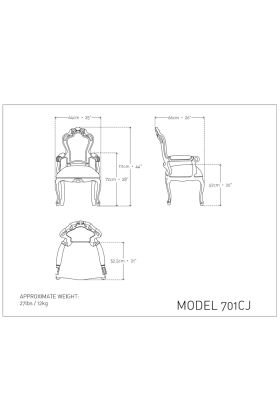 Rococo Dining Armchair | Custom | 701C